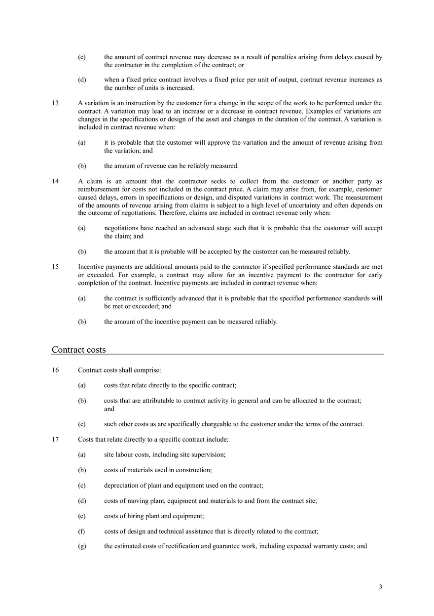 International Accounting Standard 11 Construction Contracts - Page 3