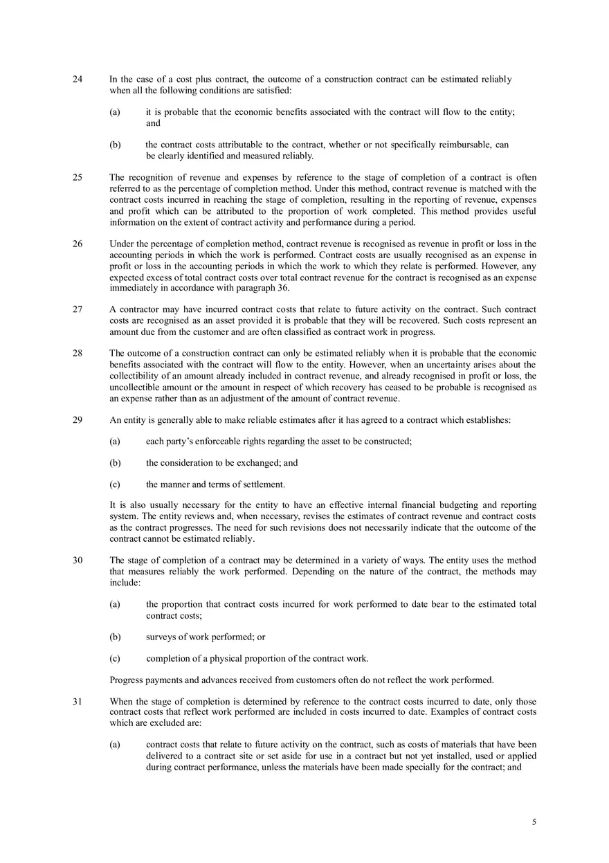 International Accounting Standard 11 Construction Contracts - Page 5