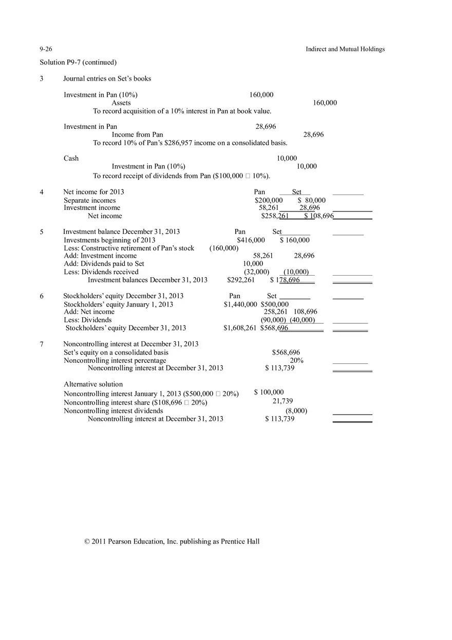 Indirect and Mutual Holdings Answers 1 - Page 11