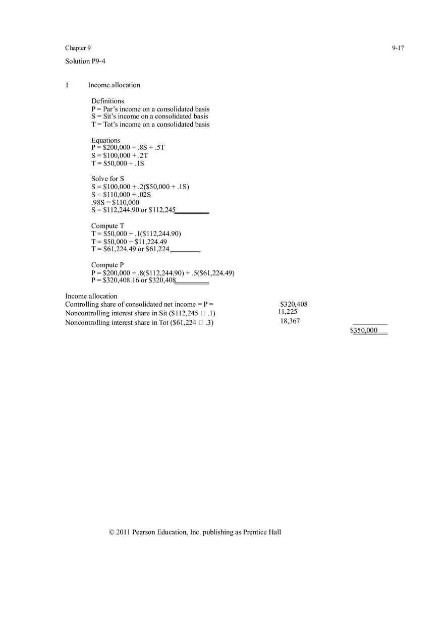 Indirect and Mutual Holdings Answers 1 - Page 1