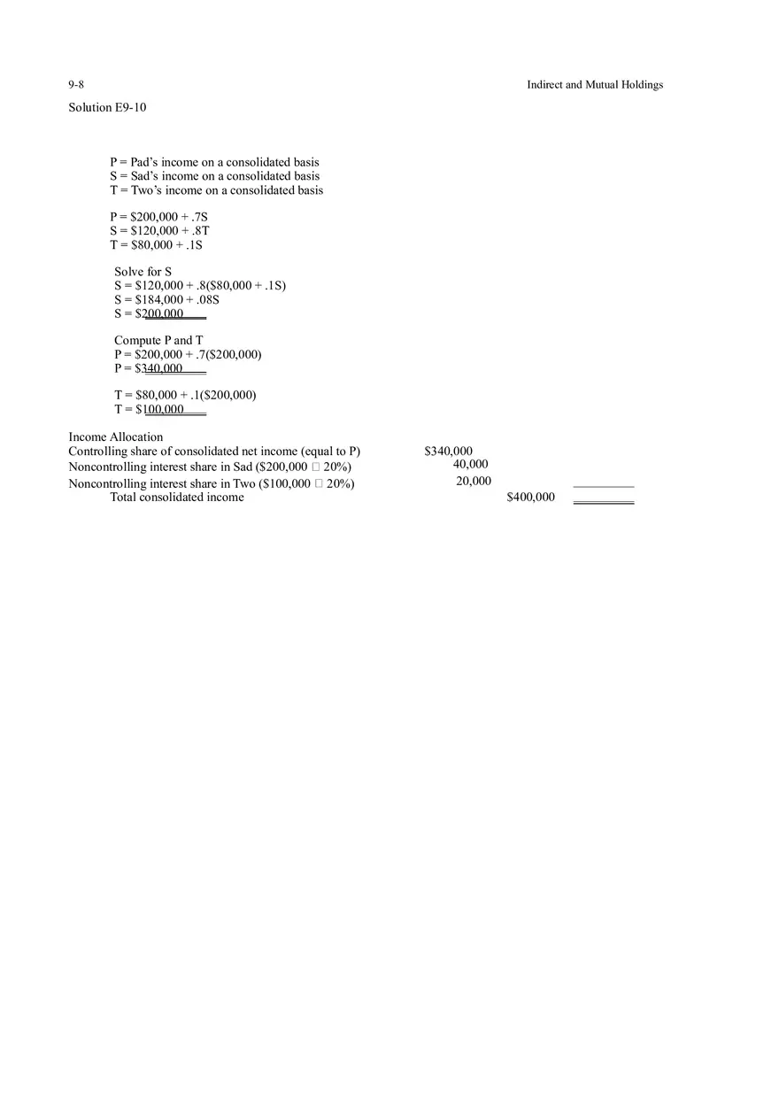 Indirect and Mutual Holdings Answers 1 - Page 14