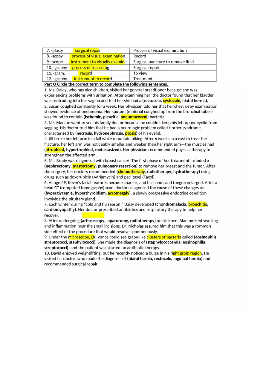 Give the Meanings for the Following SufÏxes Exercises and Terminology - Page 7