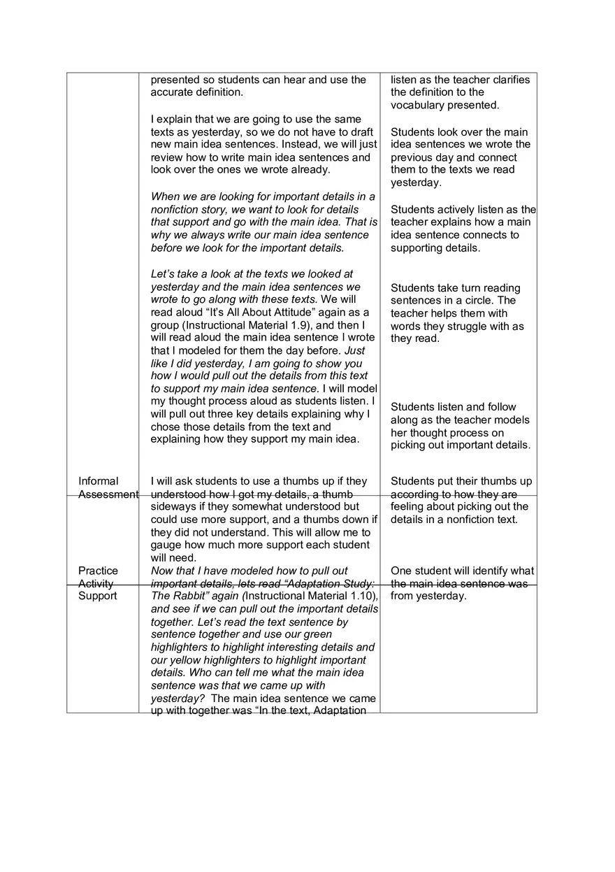 Lesson Plans - Summarizing Non-fiction Unit - Page 7