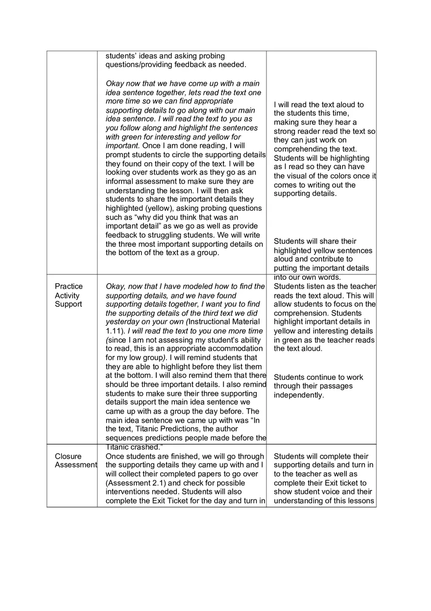 Lesson Plans - Summarizing Non-fiction Unit - Page 9