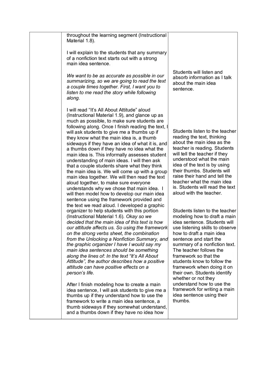 Lesson Plans - Summarizing Non-fiction Unit - Page 4