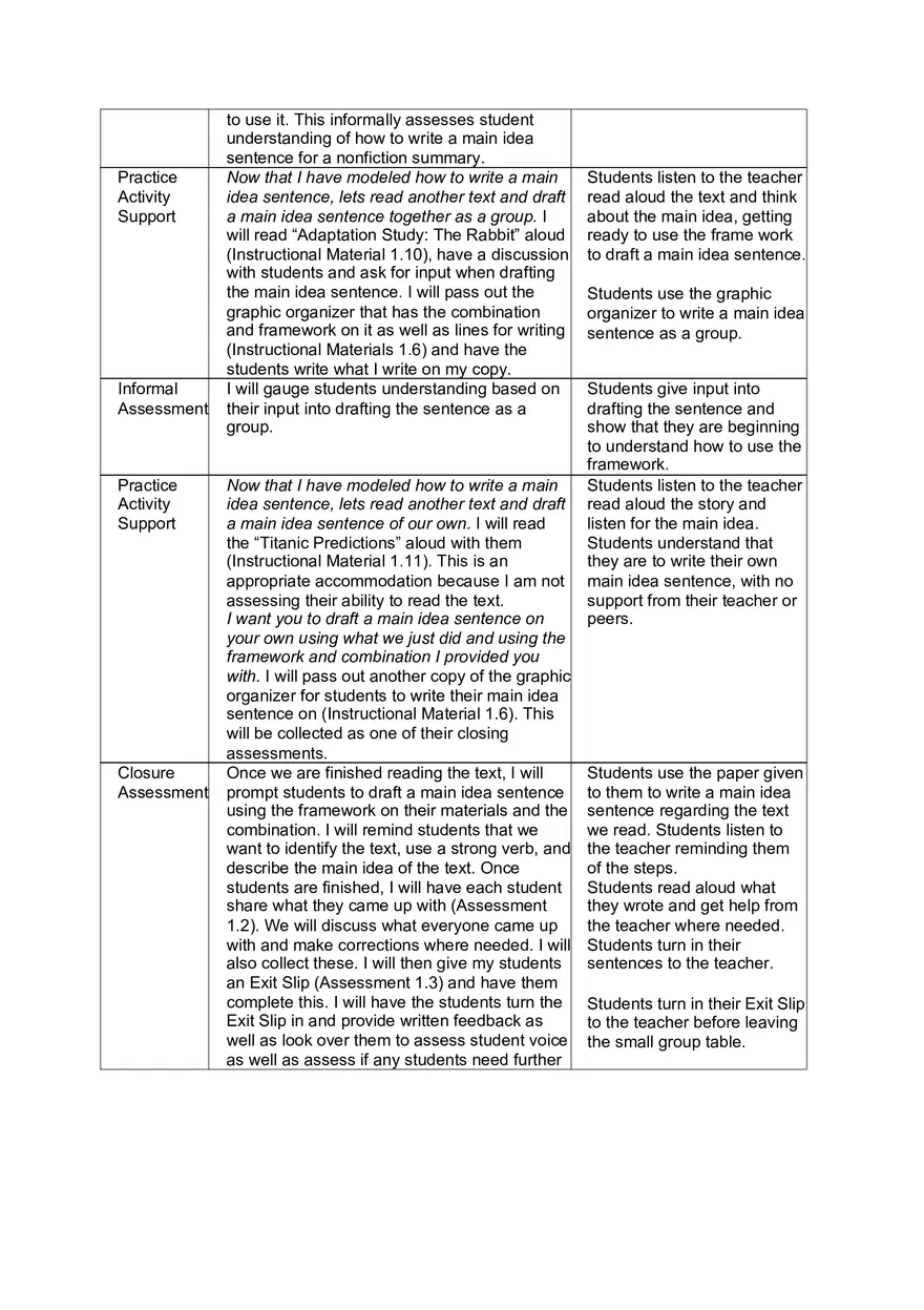 Lesson Plans - Summarizing Non-fiction Unit - Page 5