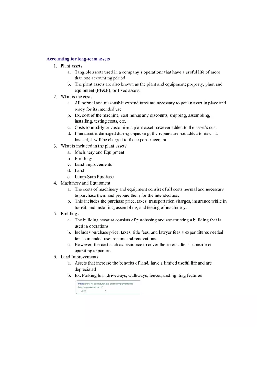 Principles of Accounting For Long-term Assets - Page 1