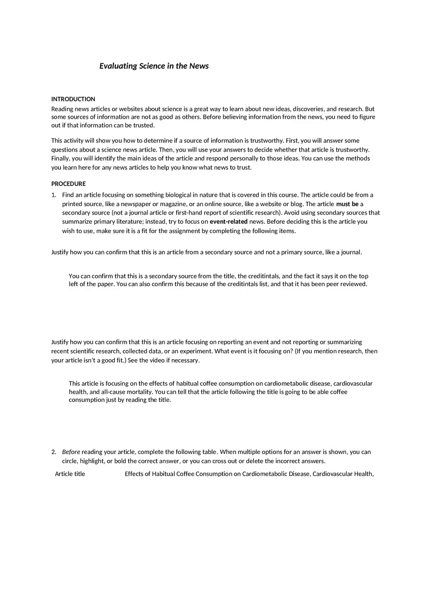 Evaluating Science in the News - Page 1