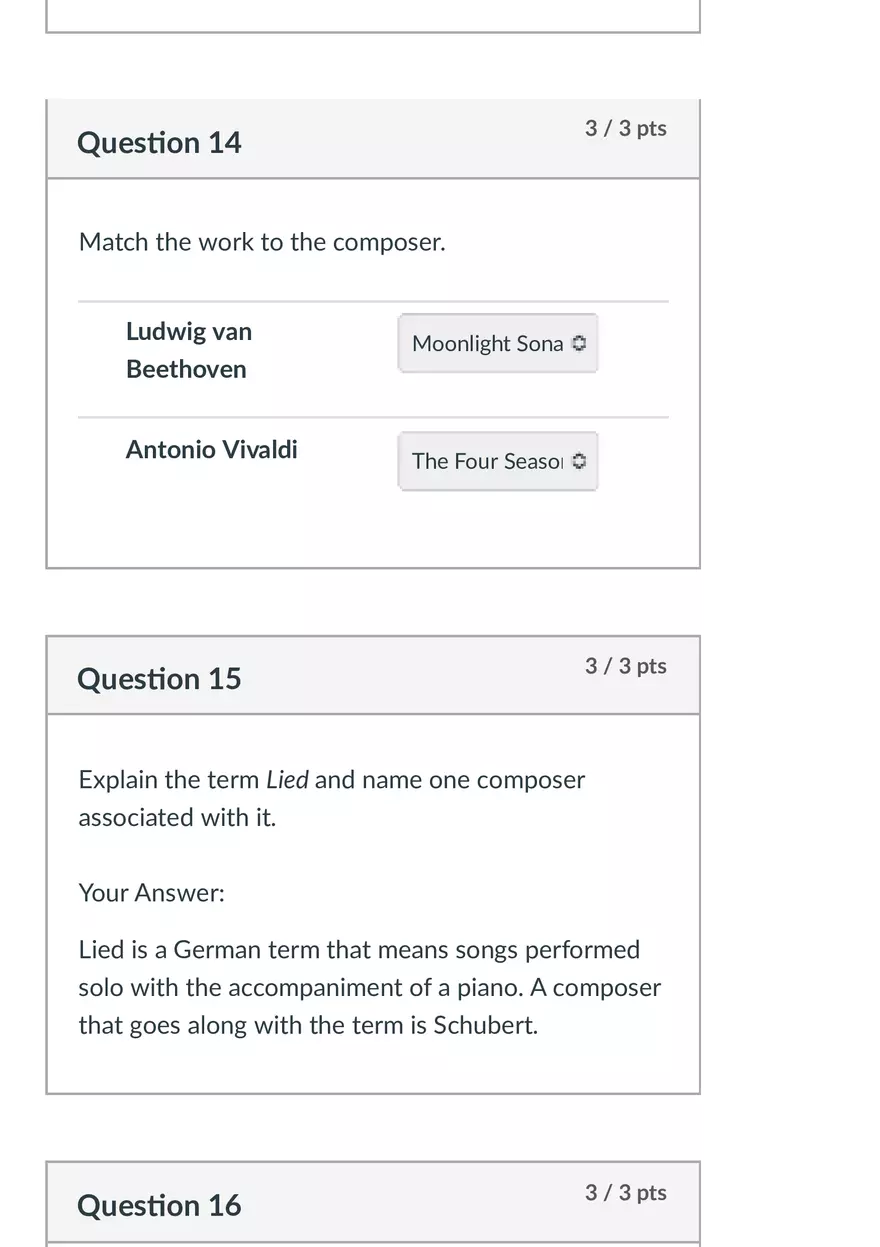 Music Appreciation Midterm Answer Key - Page 8