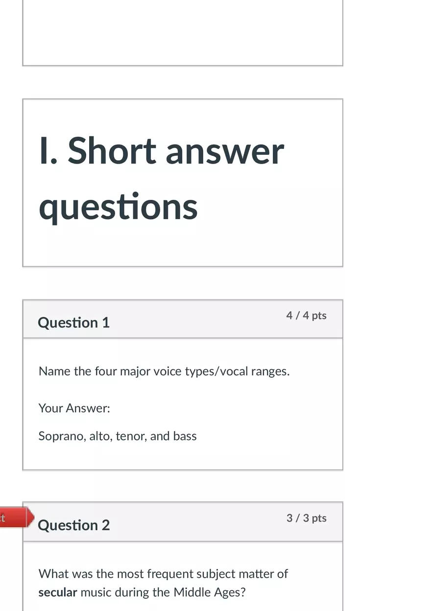 Music Appreciation Midterm Answer Key - Page 1