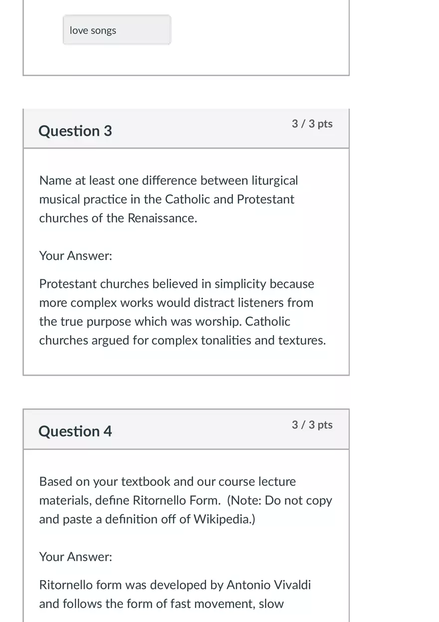 Music Appreciation Midterm Answer Key - Page 2