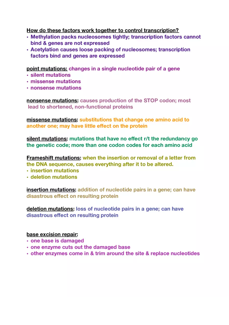 Amino Acids, Peptide Bonds and Protein Structure Study Guide 2 - Page 9