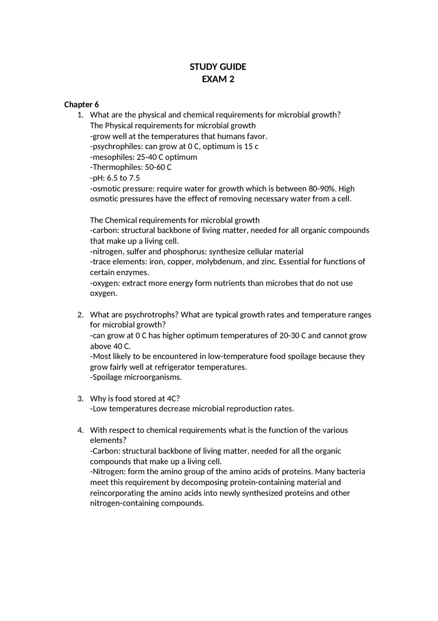 Microbiology Exam 2 Study Guide - Page 1