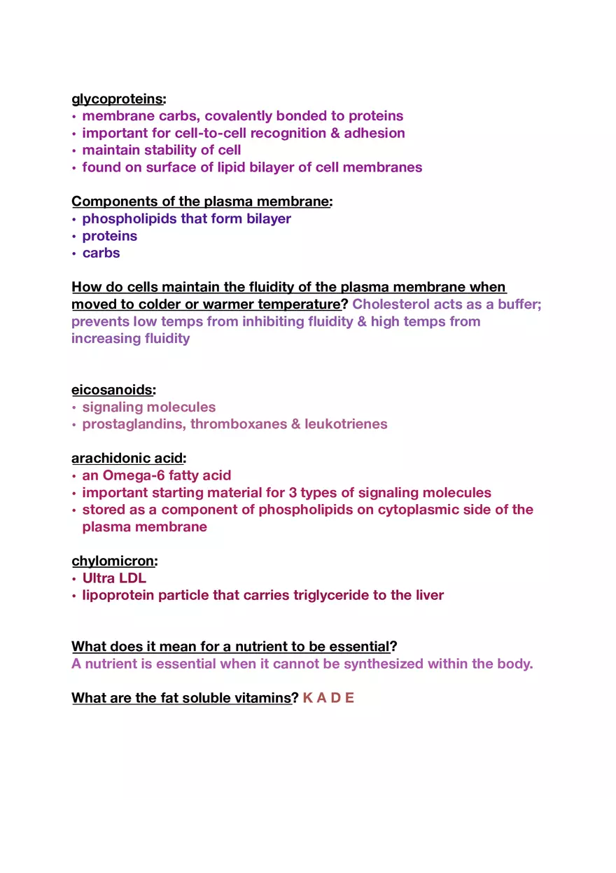Amino Acids, Peptide Bonds and Protein Structure Study Guide 5 - Page 11