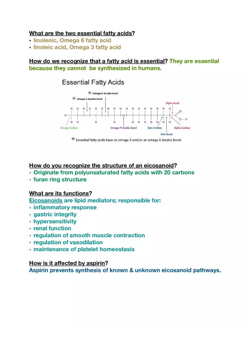 Amino Acids, Peptide Bonds and Protein Structure Study Guide 5 - Page 12