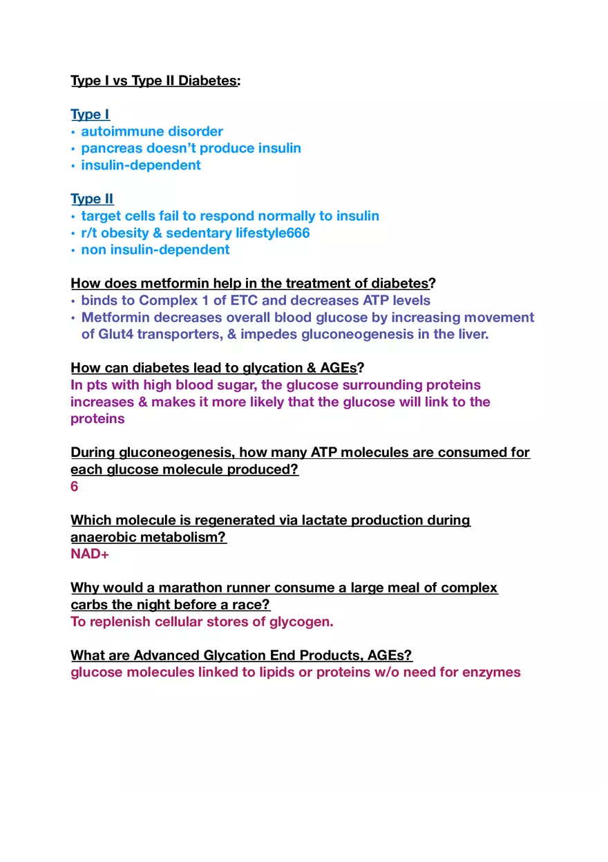 Amino Acids, Peptide Bonds and Protein Structure Study Guide 5 - Page 1