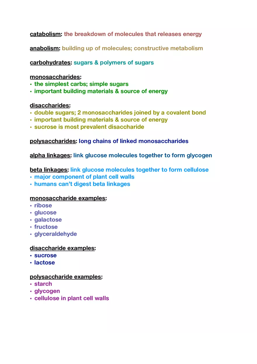 Amino Acids, Peptide Bonds and Protein Structure Study Guide 3 - Page 10