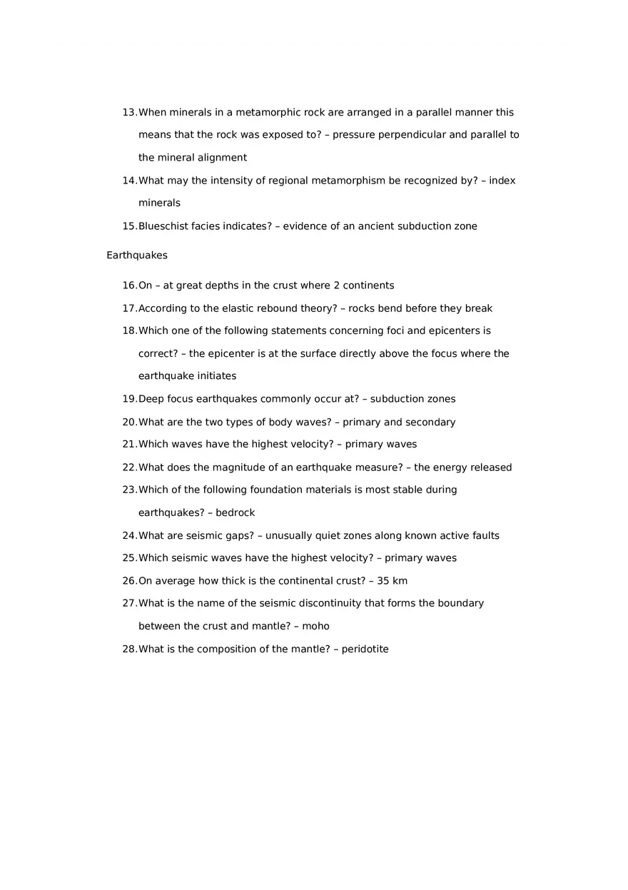 Weathering, Erosion, Soils Questions + Answers - Page 2