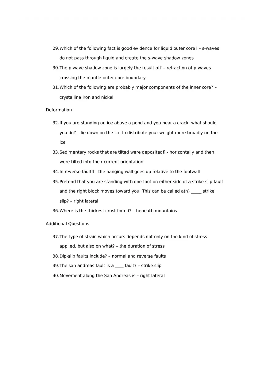 Weathering, Erosion, Soils Questions + Answers - Page 3