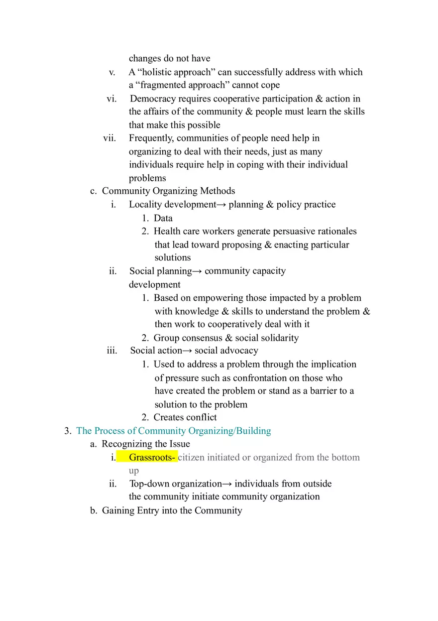 Community Organizing (Building & Health Promotion Programming) - Page 2