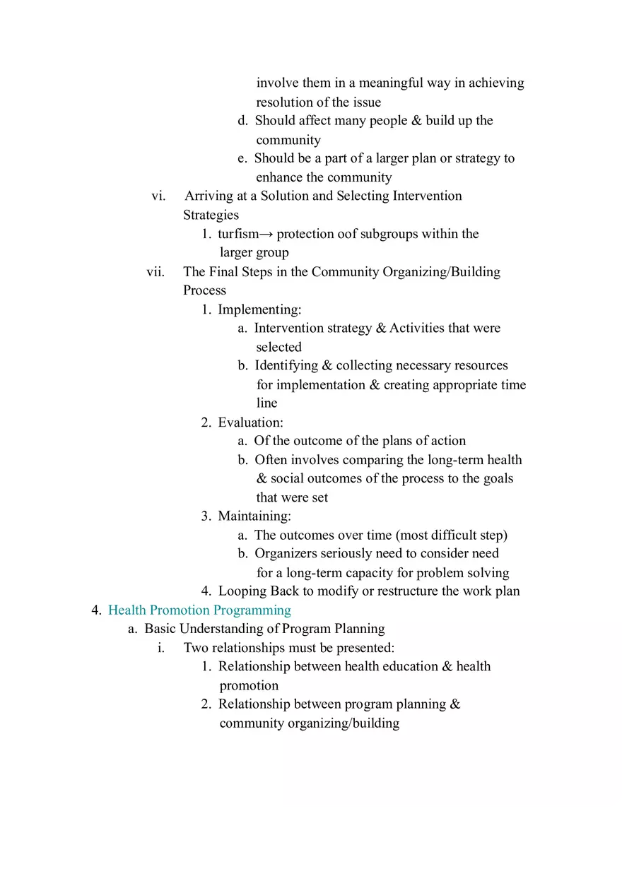 Community Organizing (Building & Health Promotion Programming) - Page 5