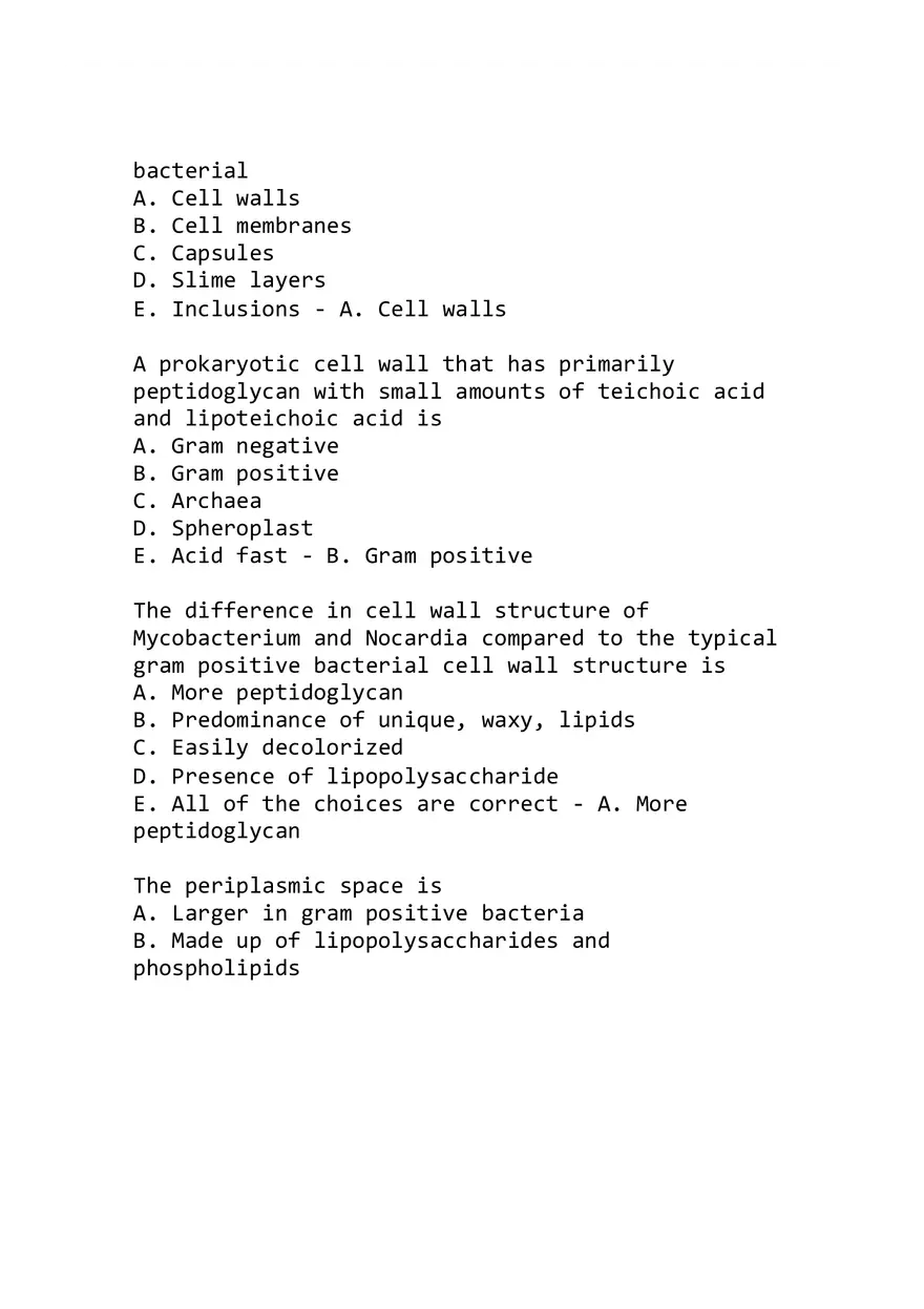 Microbiology Exam 1 Given at Midterm with Answers - Page 11