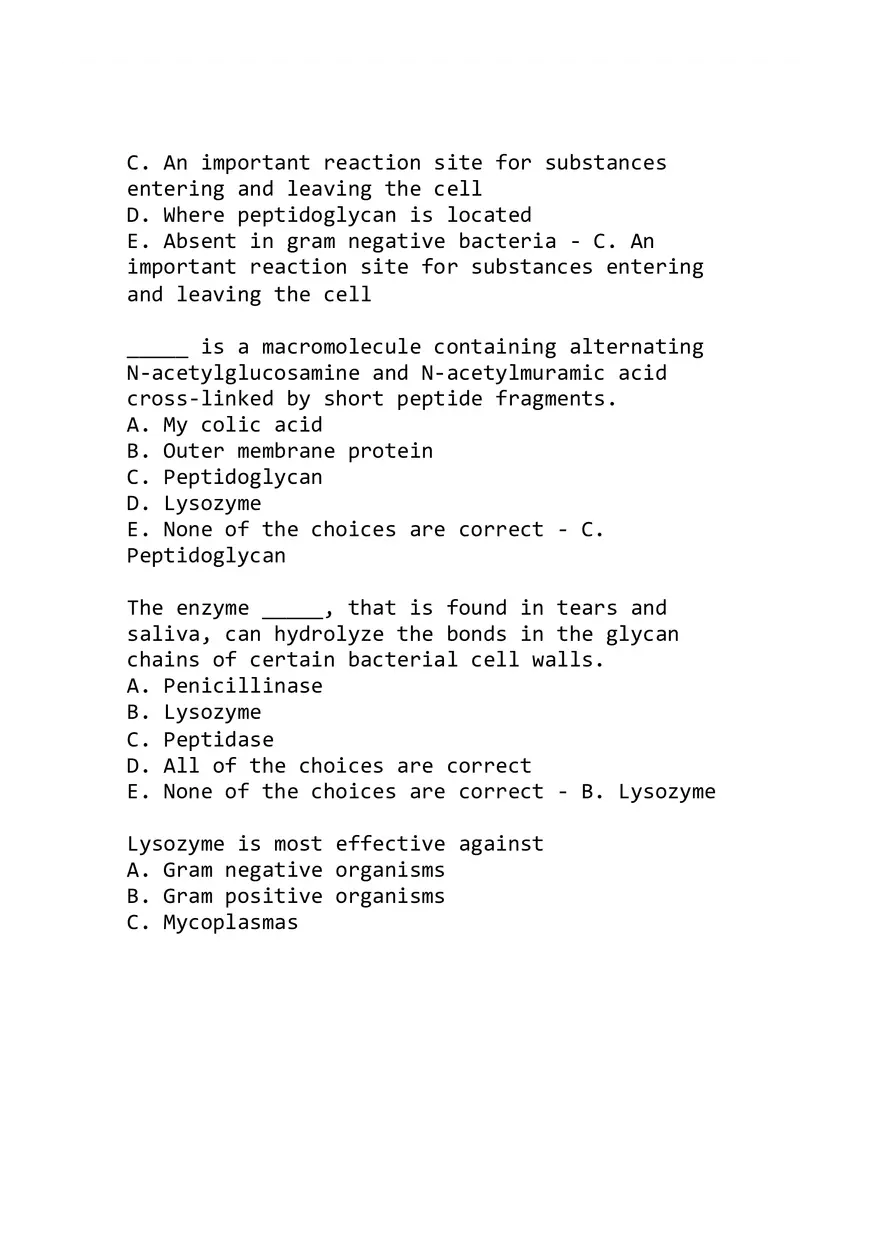 Microbiology Exam 1 Given at Midterm with Answers - Page 12