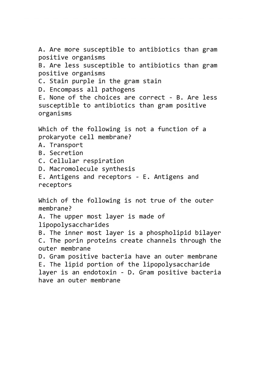 Microbiology Exam 1 Given at Midterm with Answers - Page 14