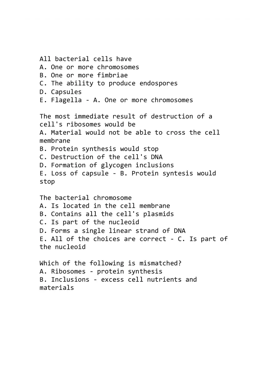 Microbiology Exam 1 Given at Midterm with Answers - Page 15