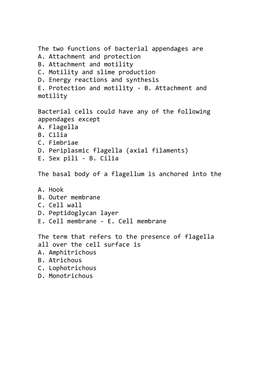 Microbiology Exam 1 Given at Midterm with Answers - Page 1