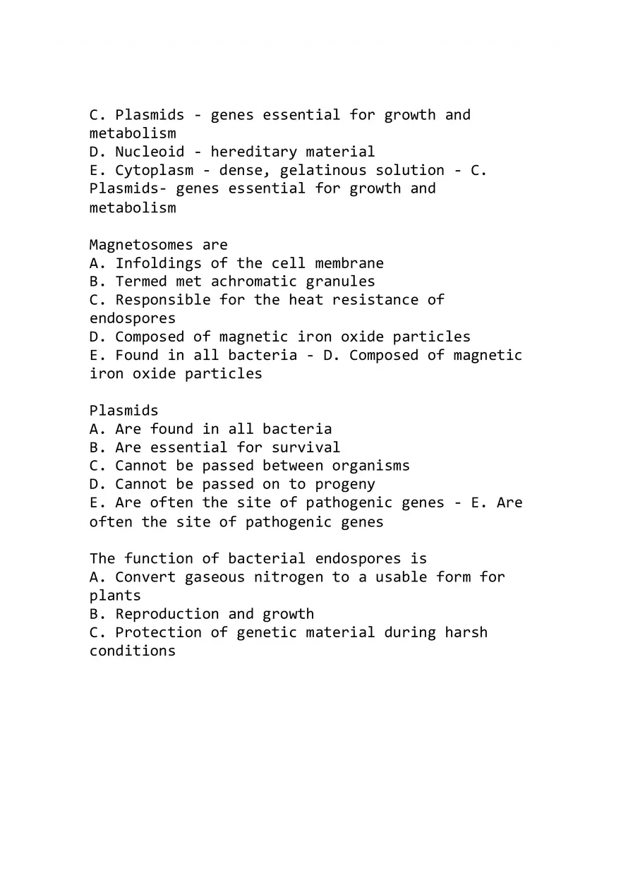 Microbiology Exam 1 Given at Midterm with Answers - Page 3