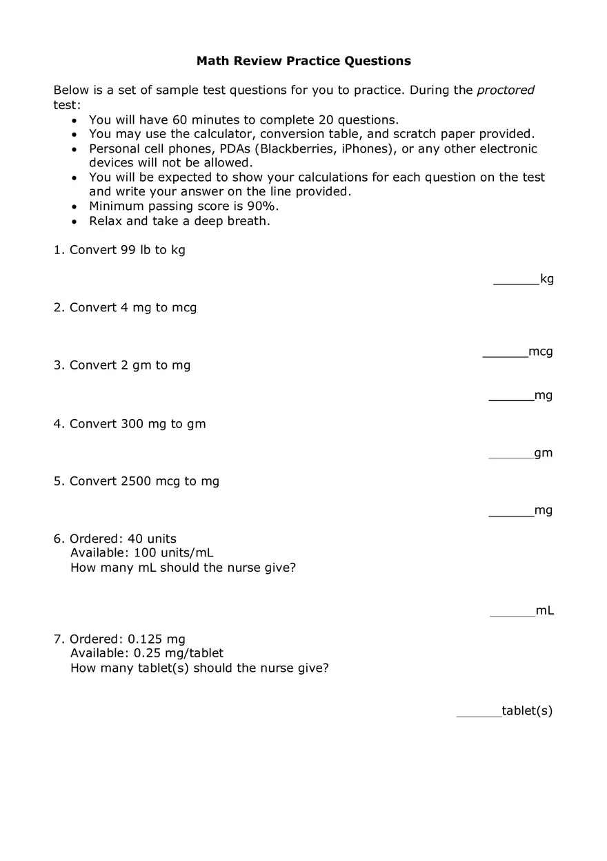 Metric System Calculations For Nursing Part 1 - Page 8