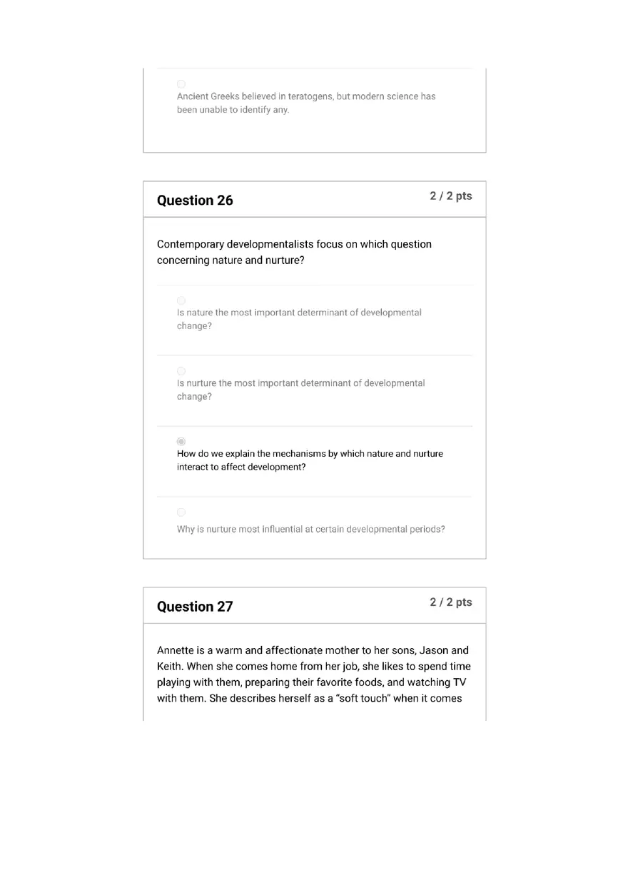 Quiz Foundations, Infancy to Early Childhood - Page 7
