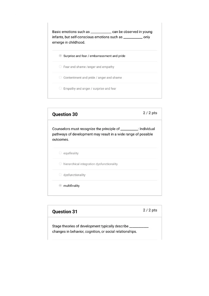 Quiz Foundations, Infancy to Early Childhood - Page 9