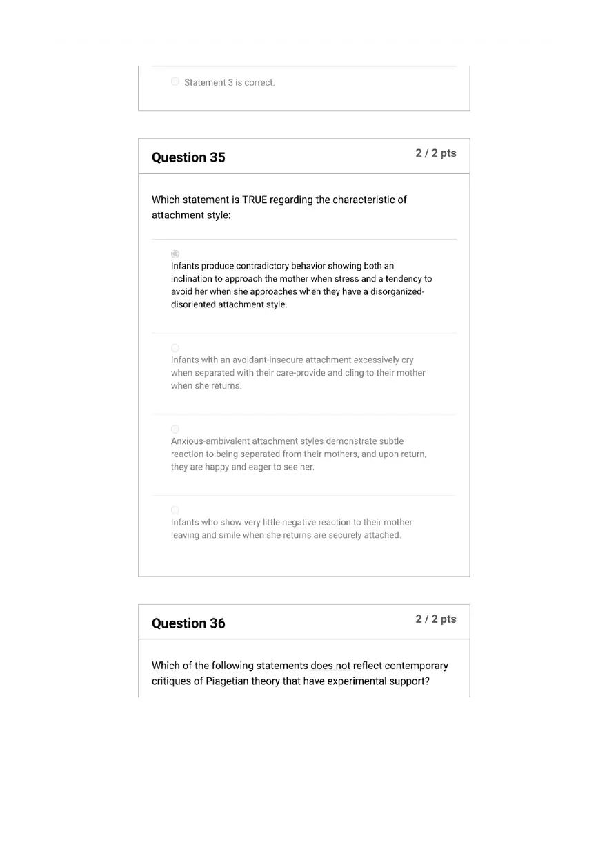 Quiz Foundations, Infancy to Early Childhood - Page 12
