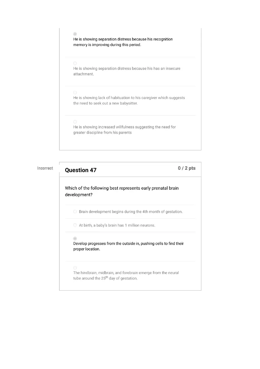 Quiz Foundations, Infancy to Early Childhood - Page 20