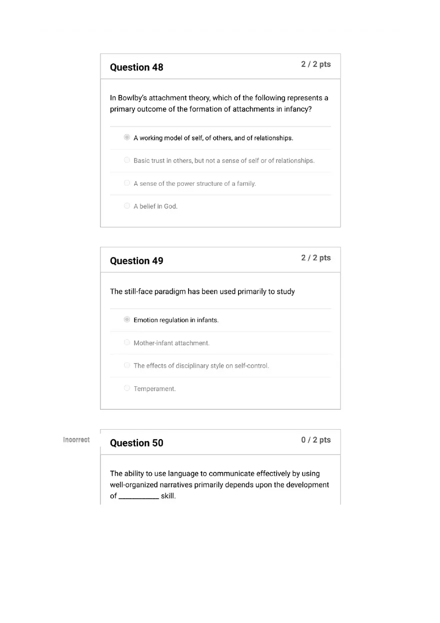 Quiz Foundations, Infancy to Early Childhood - Page 21
