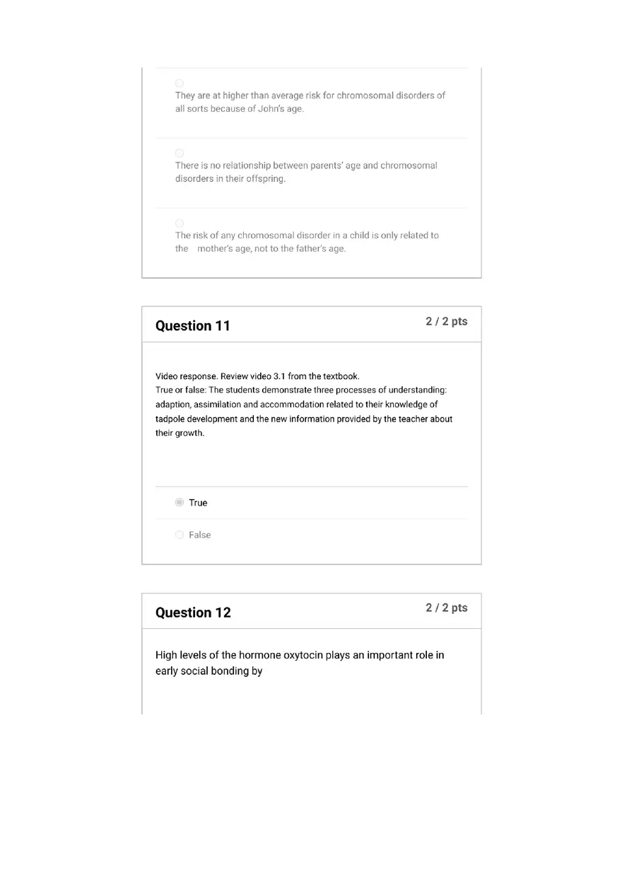 Quiz Foundations, Infancy to Early Childhood - Page 25