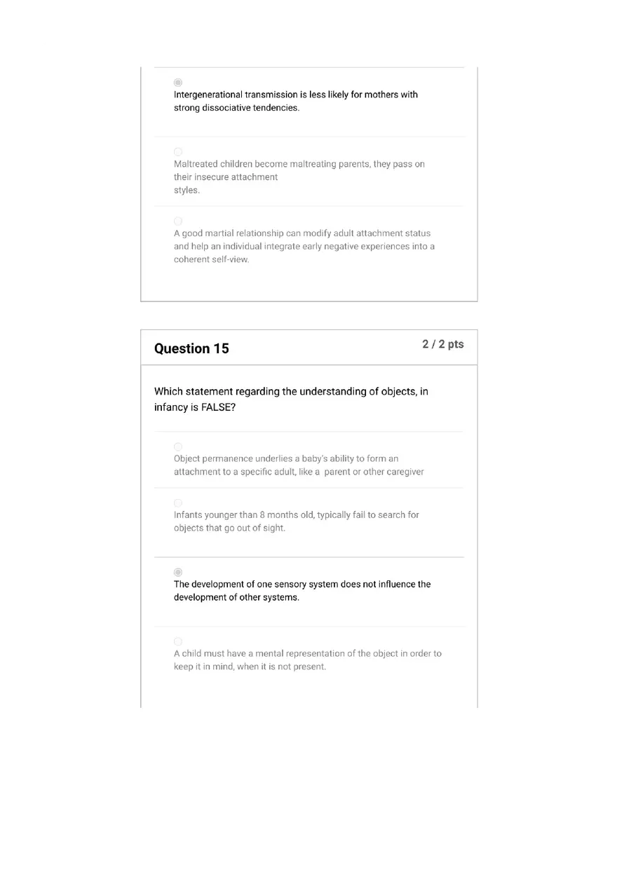 Quiz Foundations, Infancy to Early Childhood - Page 27
