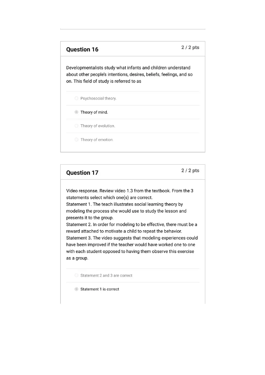 Quiz Foundations, Infancy to Early Childhood - Page 28