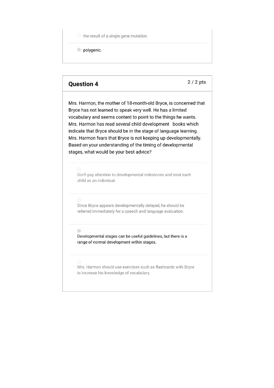 Quiz Foundations, Infancy to Early Childhood - Page 2