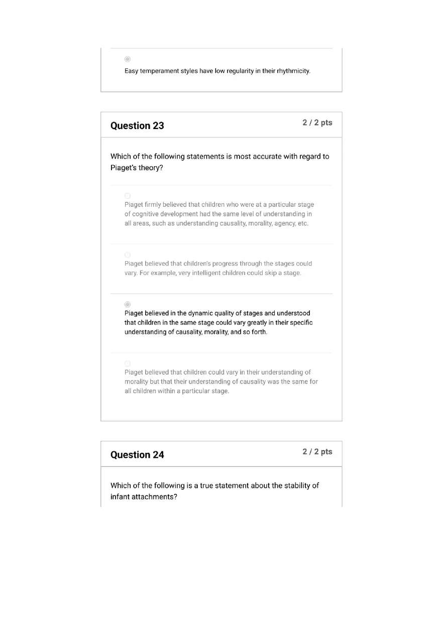Quiz Foundations, Infancy to Early Childhood - Page 5