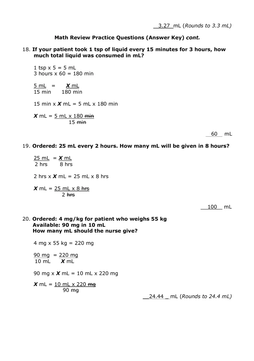 Metric System Calculations For Nursing Part 2 - Page 7