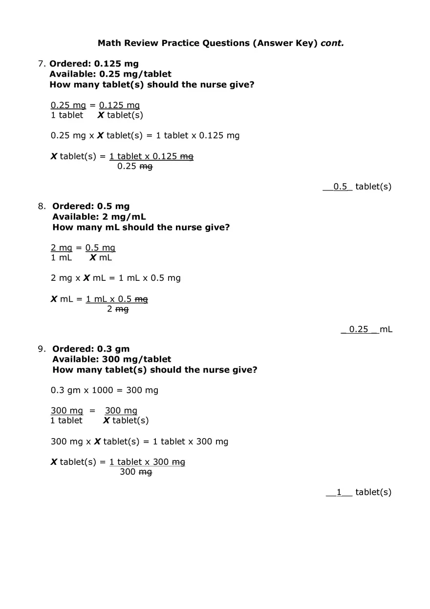 Metric System Calculations For Nursing Part 2 - Page 3
