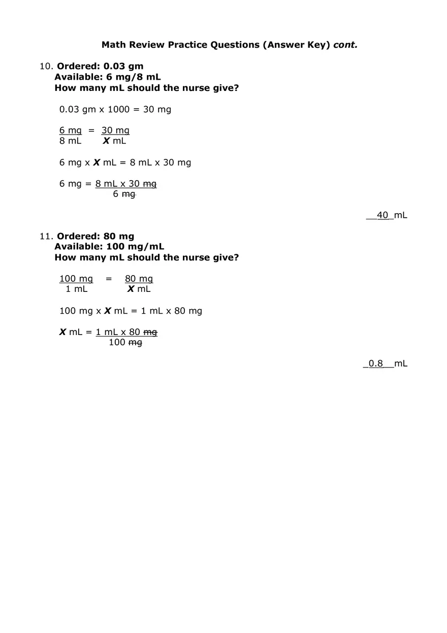 Metric System Calculations For Nursing Part 2 - Page 4