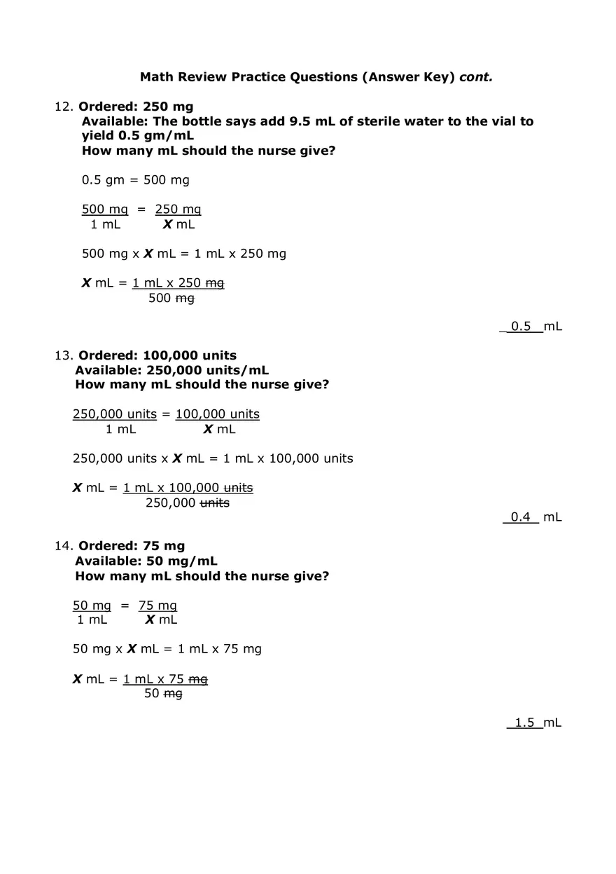 Metric System Calculations For Nursing Part 2 - Page 5