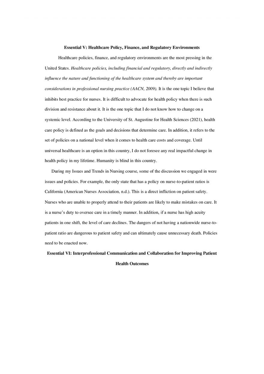 AACN Essentials I-IX - Page 4