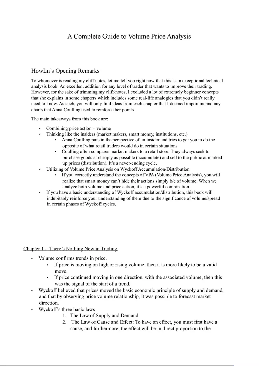 A Complete Guide to Volume Price Analysis Part 1 - Page 1