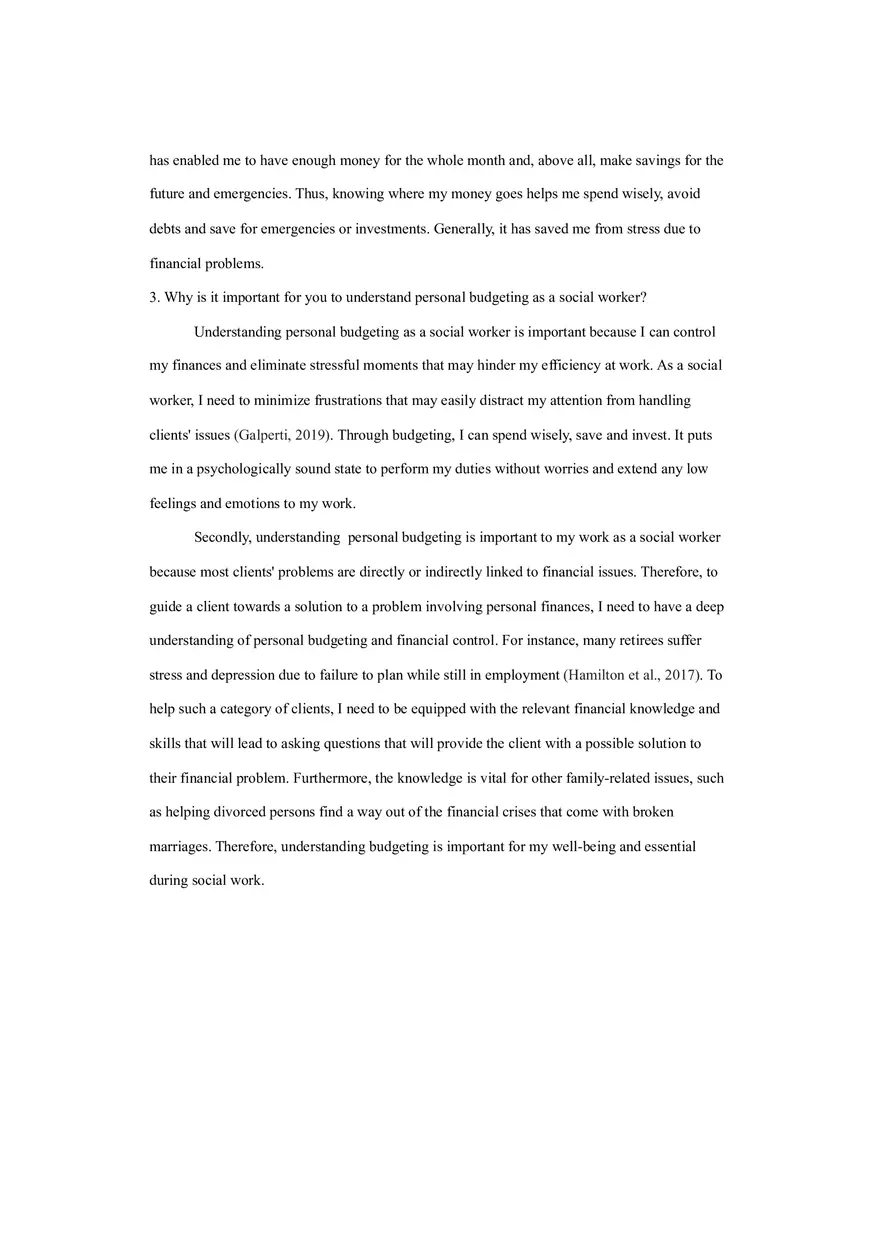 Budgeting Assignment for Answering Questions - Page 2