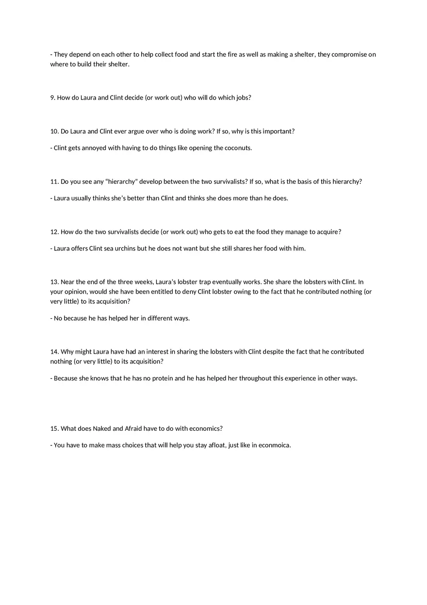 Naked and Afraid Discussion Questions - Page 2